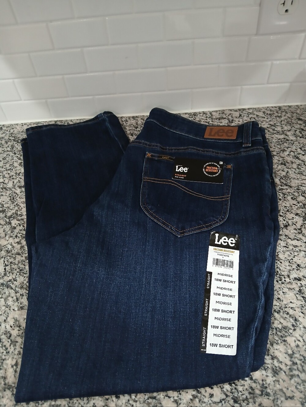 Lee Womens  Dark Blue Straight Jeans